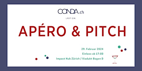 Hauptbild für CONDA.ch Apéro & Pitch - Februar'24