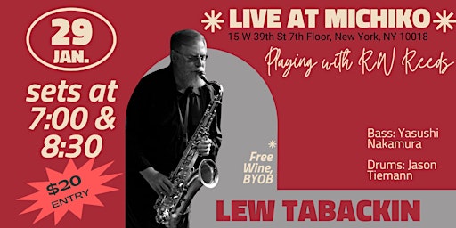 Image principale de Lew Tabackin ! LIVE@ Michiko Studios