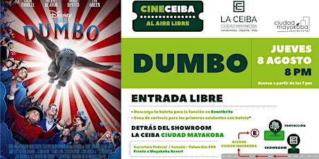 Imagen principal de CINE CEIBA presenta DUMBO en La Ceiba, Ciudad Mayakoba