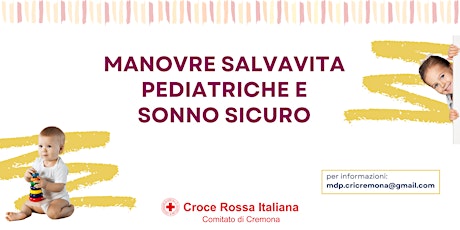 Corso Manovre salvavita pediatriche e sonno sicuro