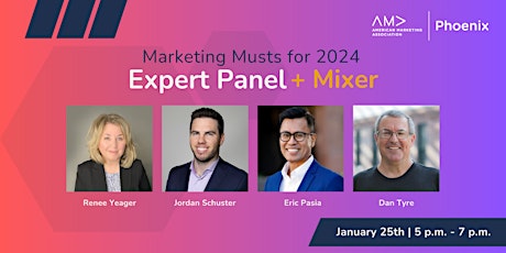 Primaire afbeelding van Marketing Musts for 2024 Expert Panel + Mixer