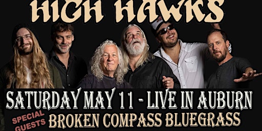 Imagem principal do evento THE HIGH HAWKS & BROKEN COMPASS BLUEGRASS LIVE IN AUBURN!
