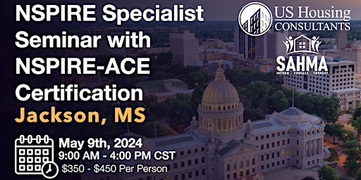 Immagine principale di NSPIRE Specialist Seminar w NSPIRE-ACE Certification Jackson, MS 5-9-24 