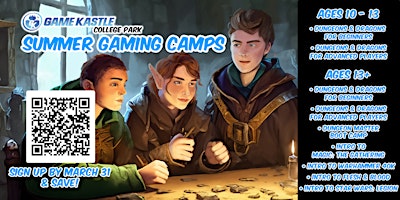 Primaire afbeelding van Dungeons & Dragons Summer Camp (Advanced, Ages 13+)