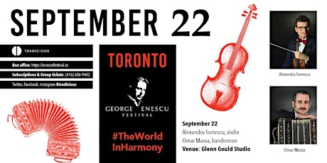 Alexandru Tomescu & Omar Massa ✦ George Enescu Festival ✦ Toronto primary image