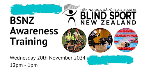 Primaire afbeelding van Blind Sport New Zealand Awareness Training