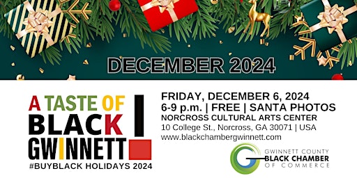 Imagen principal de A Taste of Black Gwinnett Youthpreneur Vendors - December - 2024