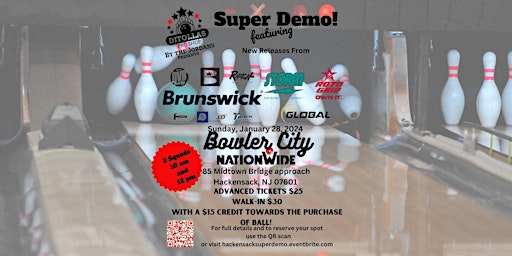 Imagem principal do evento Return of the Super Demo featuring the brands of Brunswick & Storm