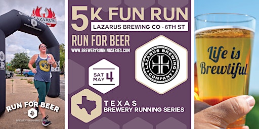 Hauptbild für 5k Beer Run x Lazarus Brewing | 2024 Texas Brewery Running Series