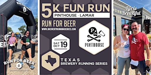 Primaire afbeelding van 5k Beer Run x Pinthouse S Lamar | 2024 Texas Brewery Running Series