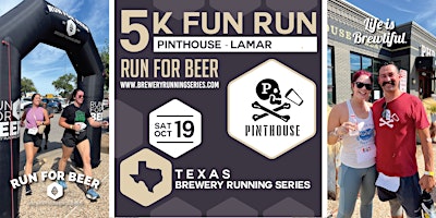 Imagem principal do evento 5k Beer Run x Pinthouse S Lamar | 2024 Texas Brewery Running Series