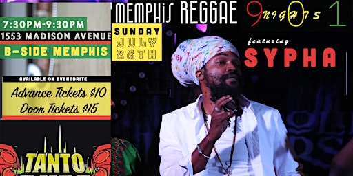 Primaire afbeelding van Memphis Reggae Nights feat. SYPHA and DJ Tanto Dubz