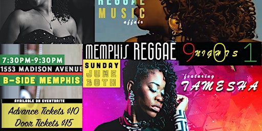 Imagem principal do evento Memphis Reggae Nights feat. TAMESHA MOORE and DJ Static