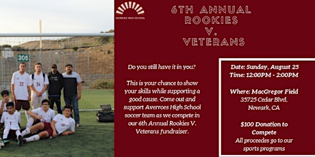 Imagen principal de 6th Annual Rookies vs Veterans Soccer Game