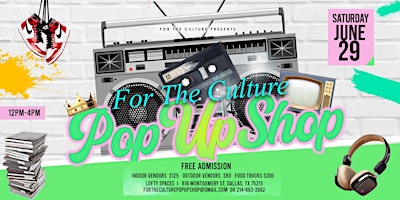 For The Culture Pop Up Shop  primärbild