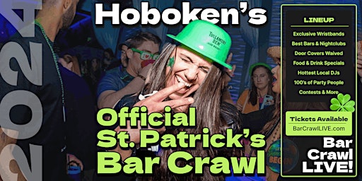 The Official Hoboken St Patricks Day Bar Crawl By Bar Crawl LIVE March 16th primary image