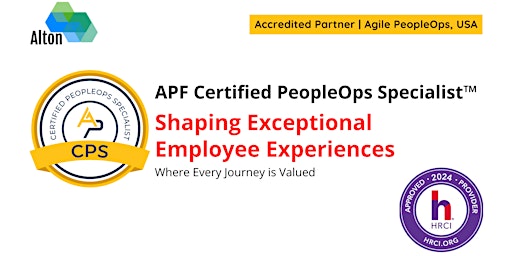 APF Certified PeopleOps Specialist™ (APF CPS™) | Apr 25-26, 2024 primary image