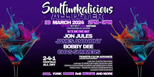 Primaire afbeelding van Soulfunkalicious All Dayer  Celebrating Jon Jules's Birthday