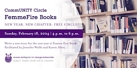 Imagem principal do evento New Year, New Chapter: Free Writing Circle at Femme Fire Books!