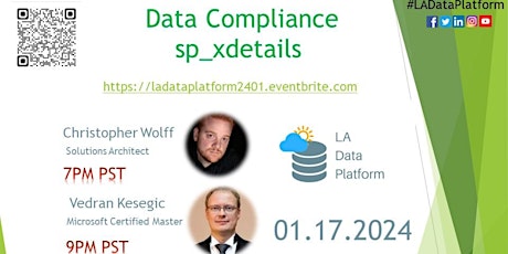 Primaire afbeelding van Data Compliance by Christopher Wolff | sp_xdetails by Vedran Kesegic