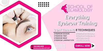 Hauptbild für Baltimore, Md, 3 Day Everything Eyebrow Training, Learn 8 Methods |