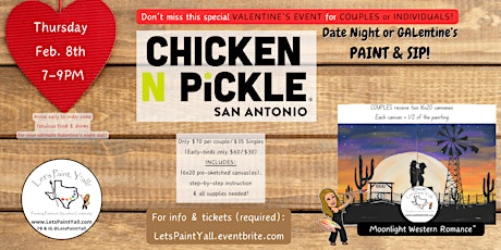 Primaire afbeelding van Valentine Paint Night at CHICKEN N PICKLE