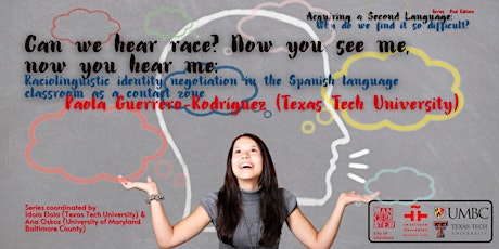 Image principale de Can we hear race? Now you see me, now you hear me: Raciolinguistic identity