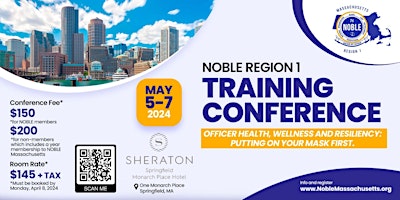 Image principale de Noble Region 1 Training Conference: Officer Health, Wellness and Resiliency