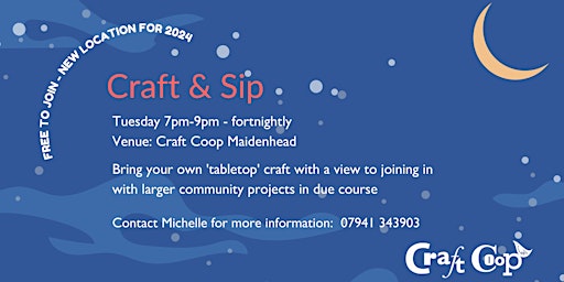 Hauptbild für Evening Craft and Sip at Craft Coop Maidenhead