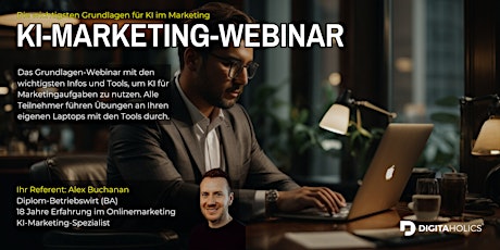 Hauptbild für KI Marketing Webinar- Grundlagen und Tools