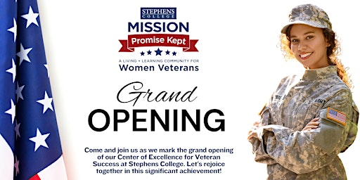 Primaire afbeelding van Center of Excellence for Veteran Success Grand Opening-Stephens College