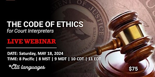 Primaire afbeelding van THE CODE OF ETHICS (*All languages) LIVE WEBINAR