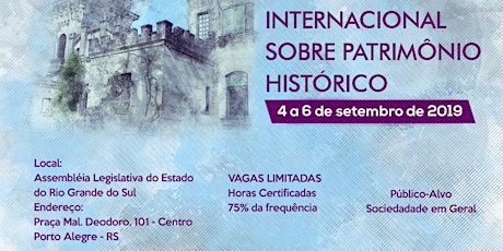 Imagem principal do evento I Seminário Internacional sobre Patrimônio Histórico