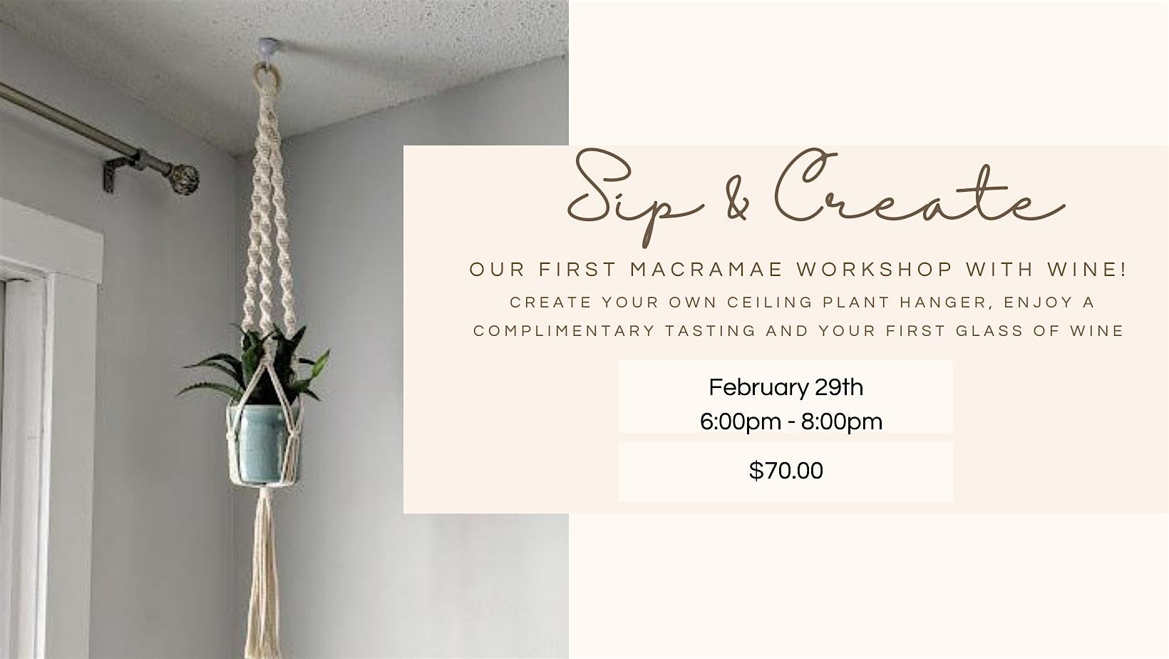 Sip & Create: Macrame with the Knotty Collective