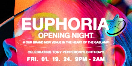 Imagen principal de Free Entry to Opening Night of Euphoria  • Friday Jan 19