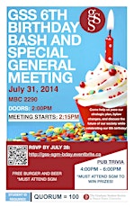 SFU Graduate Student Society Birthday Bash and Special General Meeting primary image