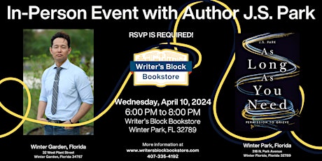 In-Person Event with Author J.S. Park