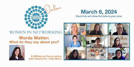 ONLINE with WIN (Women in Networking): Words Matter primary image