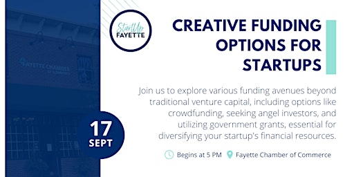 Imagem principal do evento Creative Funding Options for Startups