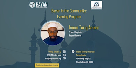 Evening Program with Imam Tariq Ameer  at ISCP primary image