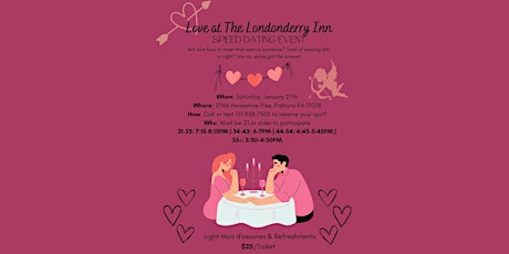 Speed Dating at The Londonderry Inn primary image