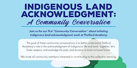 Indigenous Land Acknowledgment:  A Community Conversation primary image