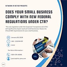 Does Your Small Business Comply with New Federal Regulations Under CTA? primary image