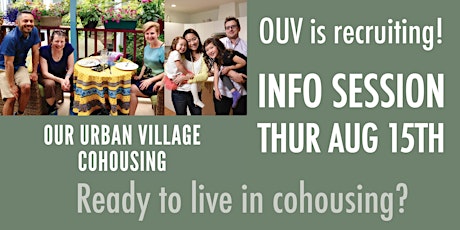 Our Urban Village Info Session - Aug 15th primary image