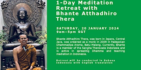 Primaire afbeelding van 1-day Meditation Retreat with Bhante Atthadhiro