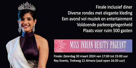 Miss Indian Beauty Pageant 2024 in Almere inclusief catering