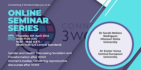 Connecting 3 Worlds Seminar (online) Session 3 Women’s bodies.