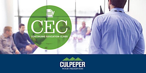 Culpeper Wood and Virginia Frame Builders & Supply Inc.  Spring CE Class primary image