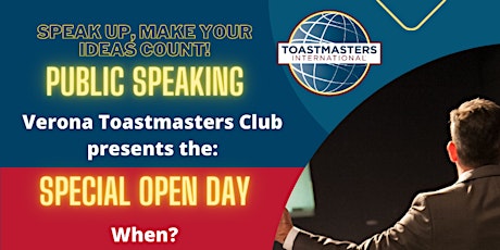 Imagem principal do evento SPECIAL OPEN DAY - Verona Toastmasters Club