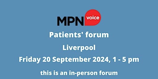 MPN Voice Patients' Forum - Liverpool  primärbild